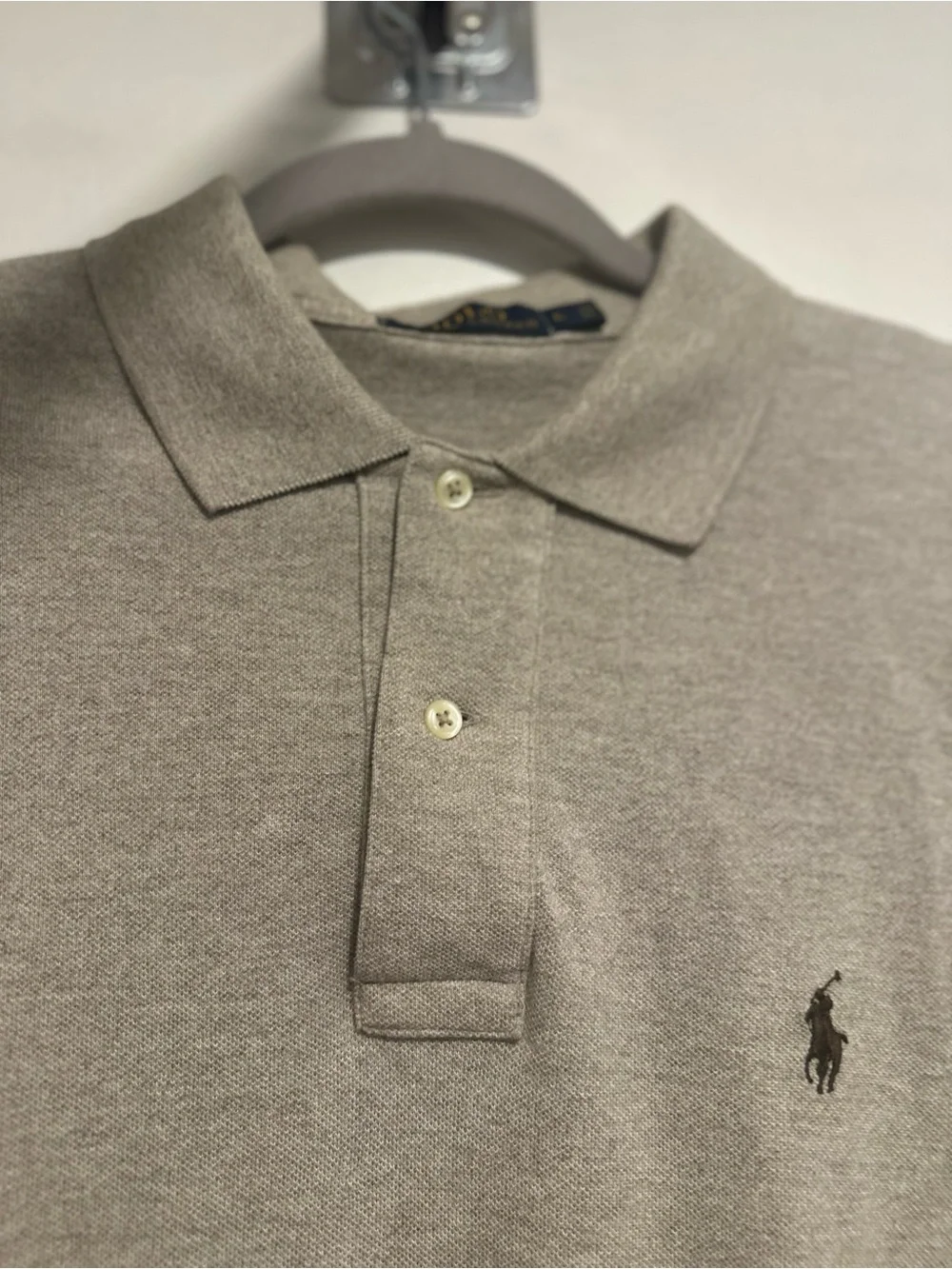 NWOT Polo Ralph Lauren SzL Classic Fit Heather Khaki Classic Fit Cotton Preppy.
